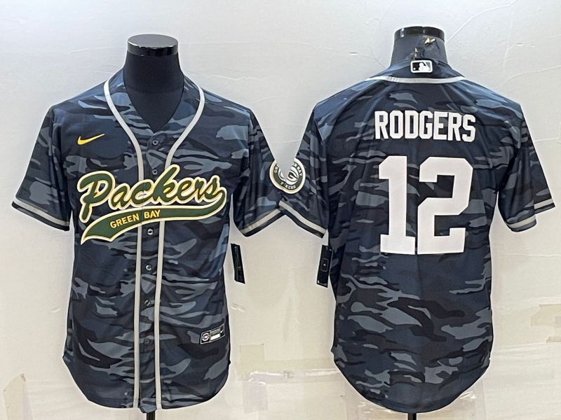 Men Green Bay Packers #12 Rodgers Camo 2022 Nike Co branded NFL Jersey